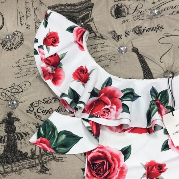 ONIA Stella Ruffled One Shoulder One-Piece Swimsuit - Picture 5 of 11